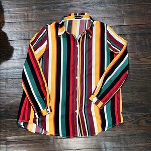 Multicolor Striped Men's Shirt